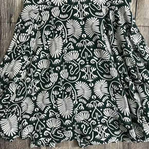 H&M Green Cream Sleeveless Aline Dress 8 4 S Small - Picture 5 of 7